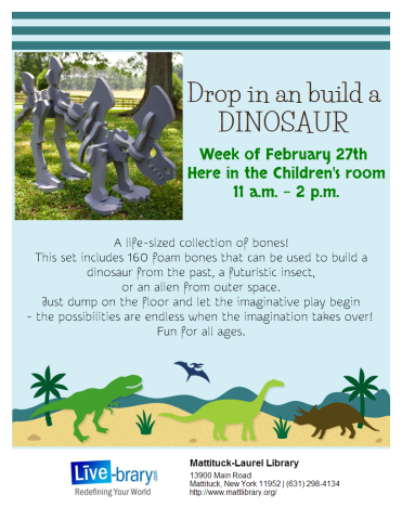 Drop in and create a dinosaur with these huge foam bones