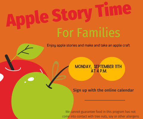 Share apple stories, activities and apple pie in a cup!