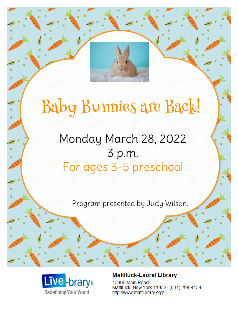 Learn about bunnies and you might get to hold one.
