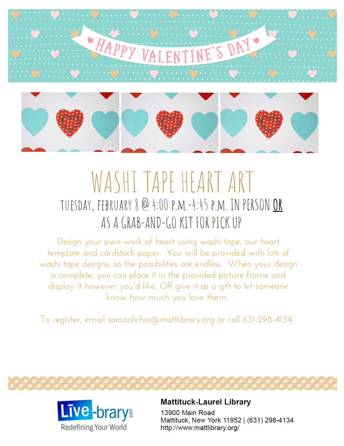 Washi Tape Heart Art for Teens