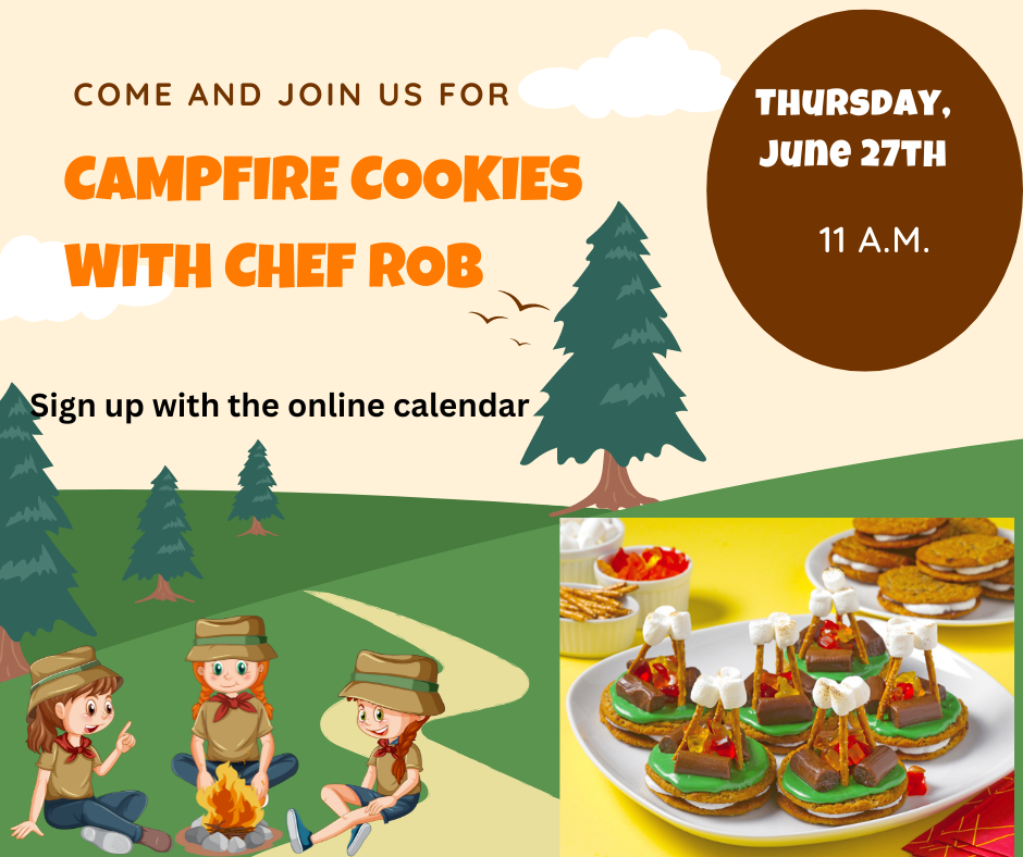 Enjoy designing campfire cookies with Chef Rob