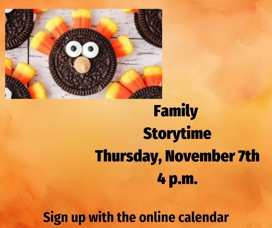 Join us for turkey stories and a delicious turkey craft